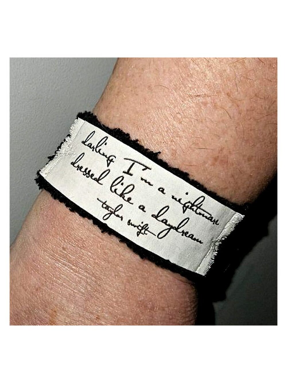 Taylor Swift Music Cuff Bracelet Darling I'm A Nightmare Dressed Like A Daydream